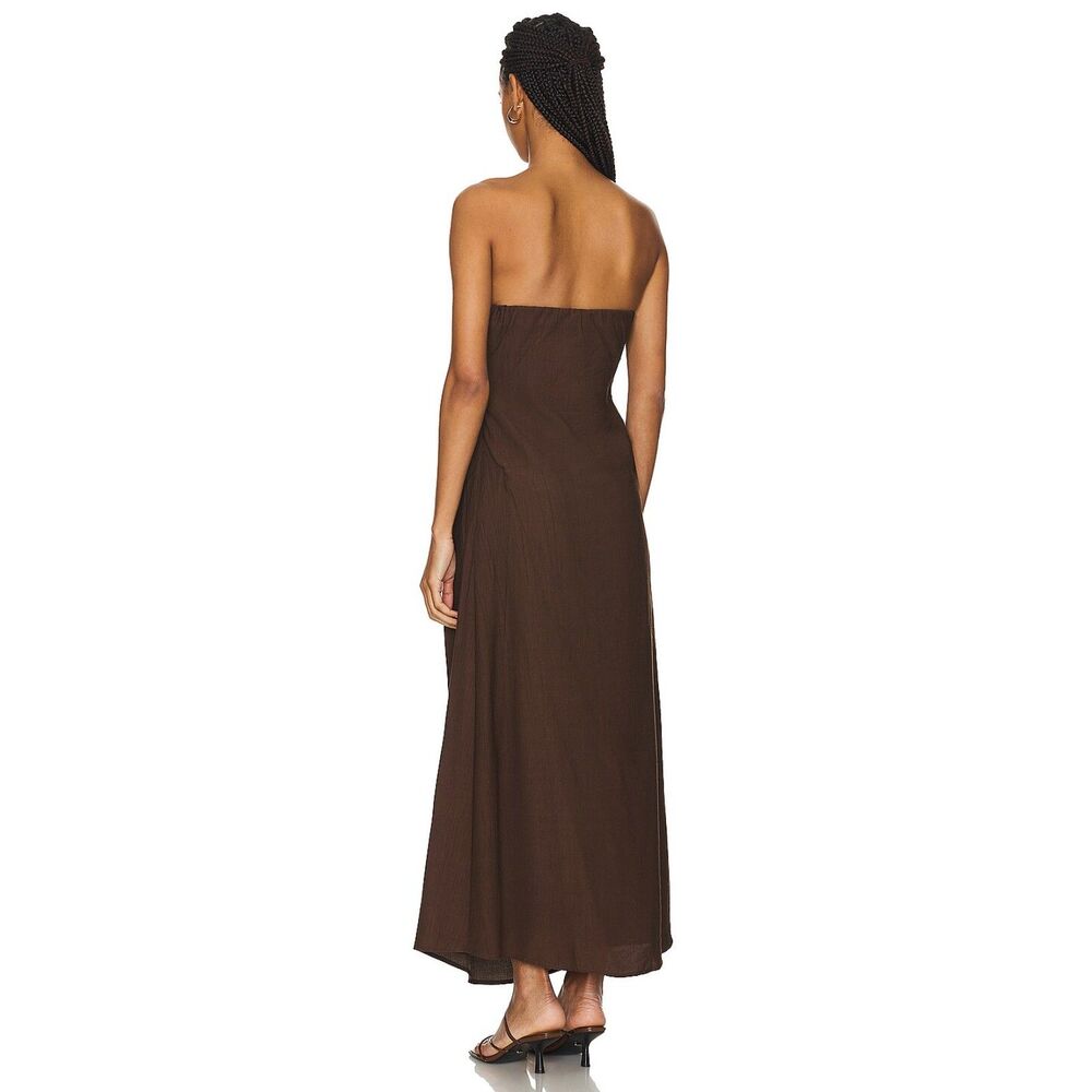SOVERE Cocoa Bean Seaira Maxi Dress Women's Size Small NWT